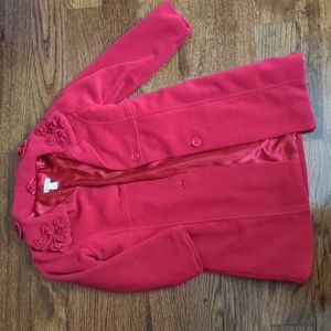 Children's Place Red Fleece Dress Coat - Size 4T